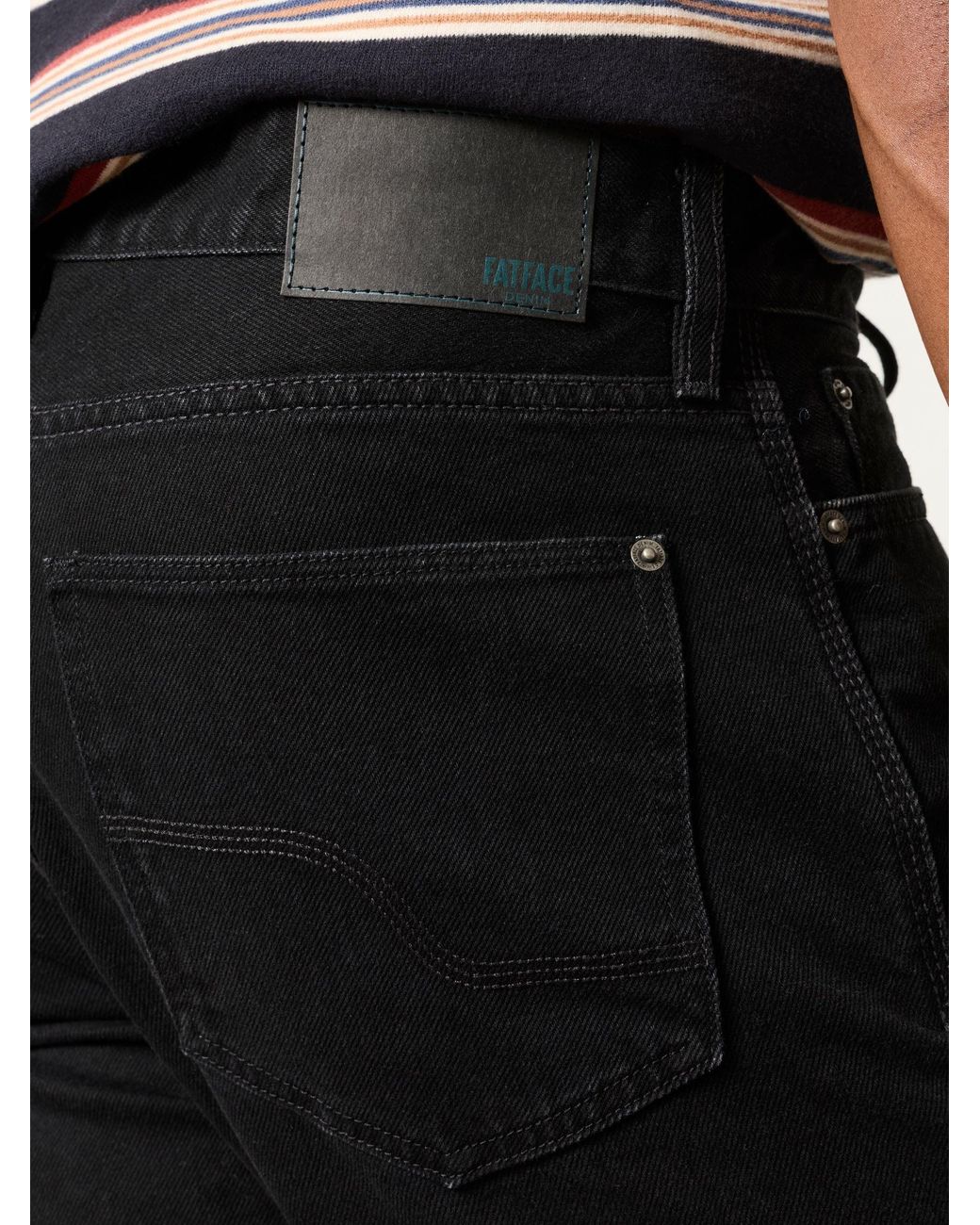 FatFace Black Straight Fit Jeans for men