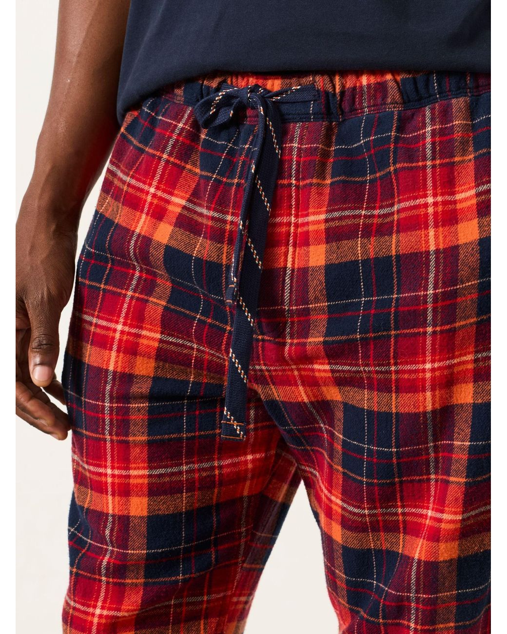 FatFace Red Melby Check Pyjama Bottom for men