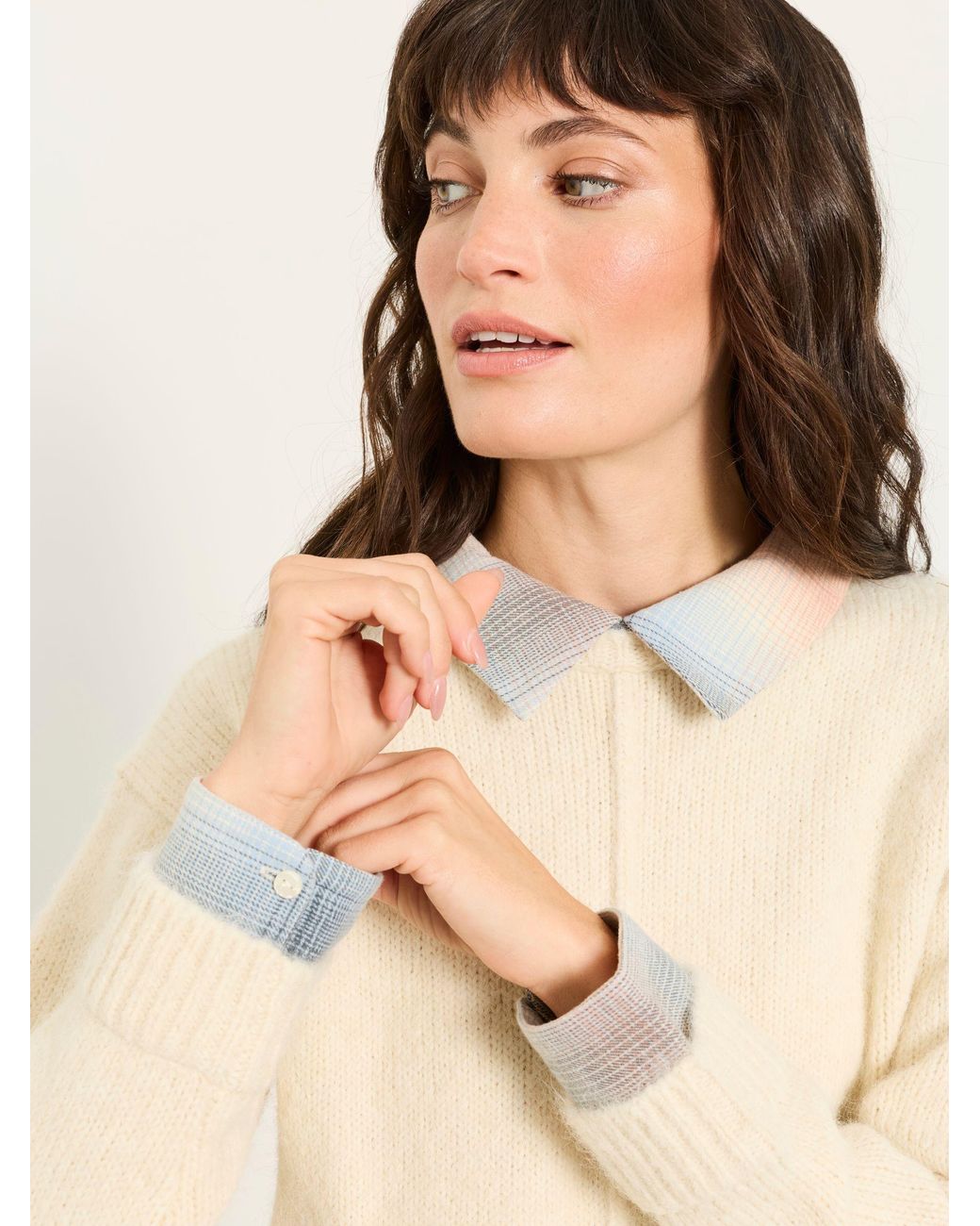 FatFace Natural Shona Double Layer Jumper