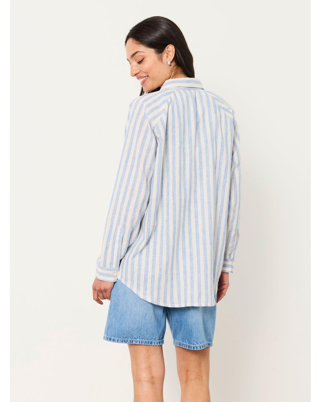 FatFace Blue Bessie Petite Stripe Shirt