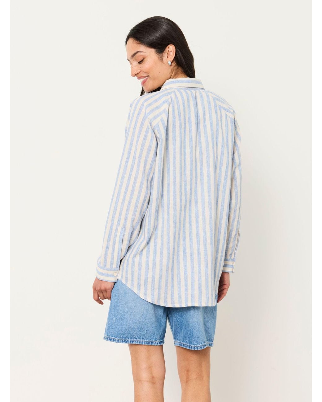 FatFace Blue Bessie Stripe Shirt