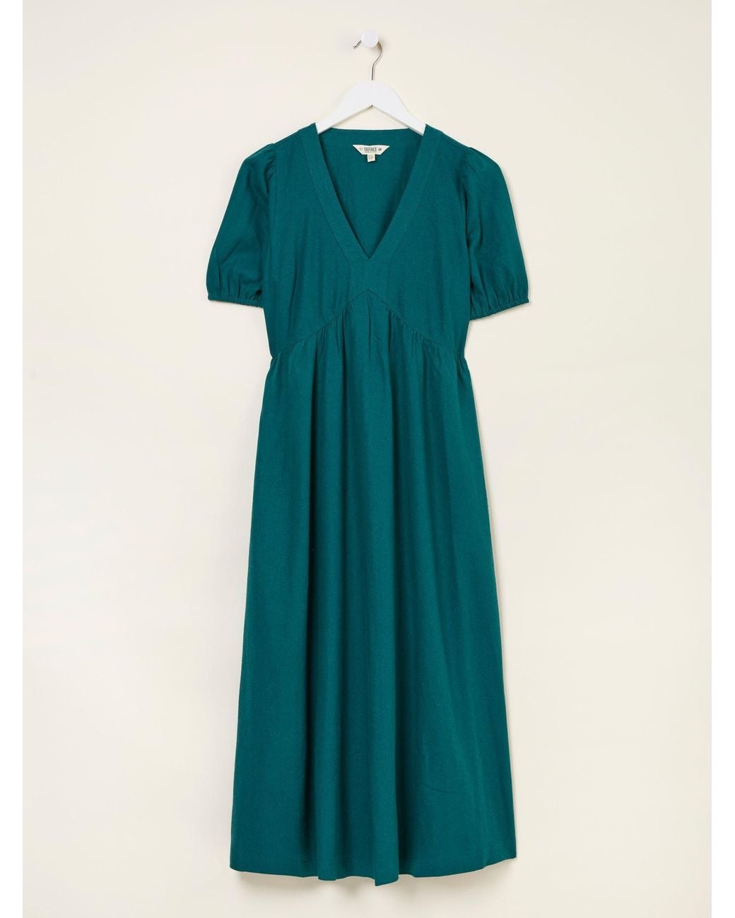 FatFace Blue Remi Linen Midi Dress