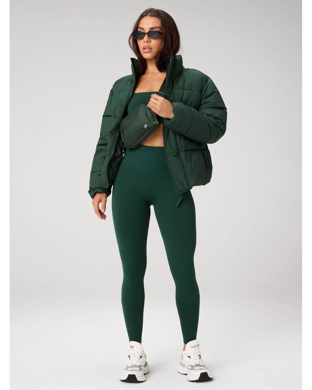 Fabletics Green Essential Puffer Jacket