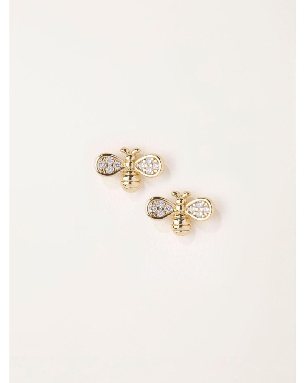 FatFace Black Bee Stud Earrings