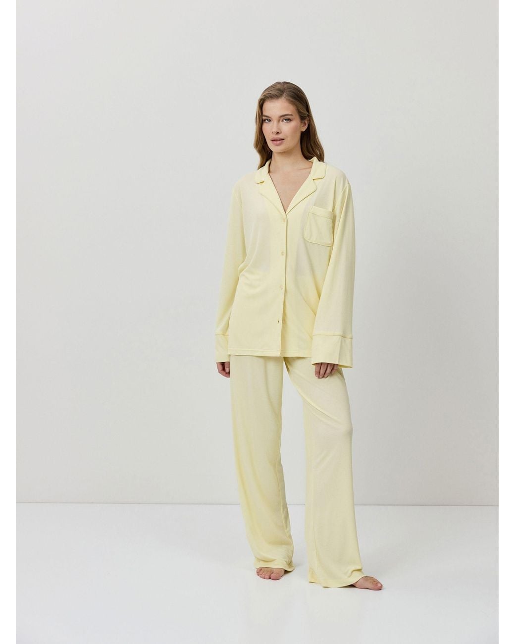 ARUELLE Natural Cassia Long Pyjamas