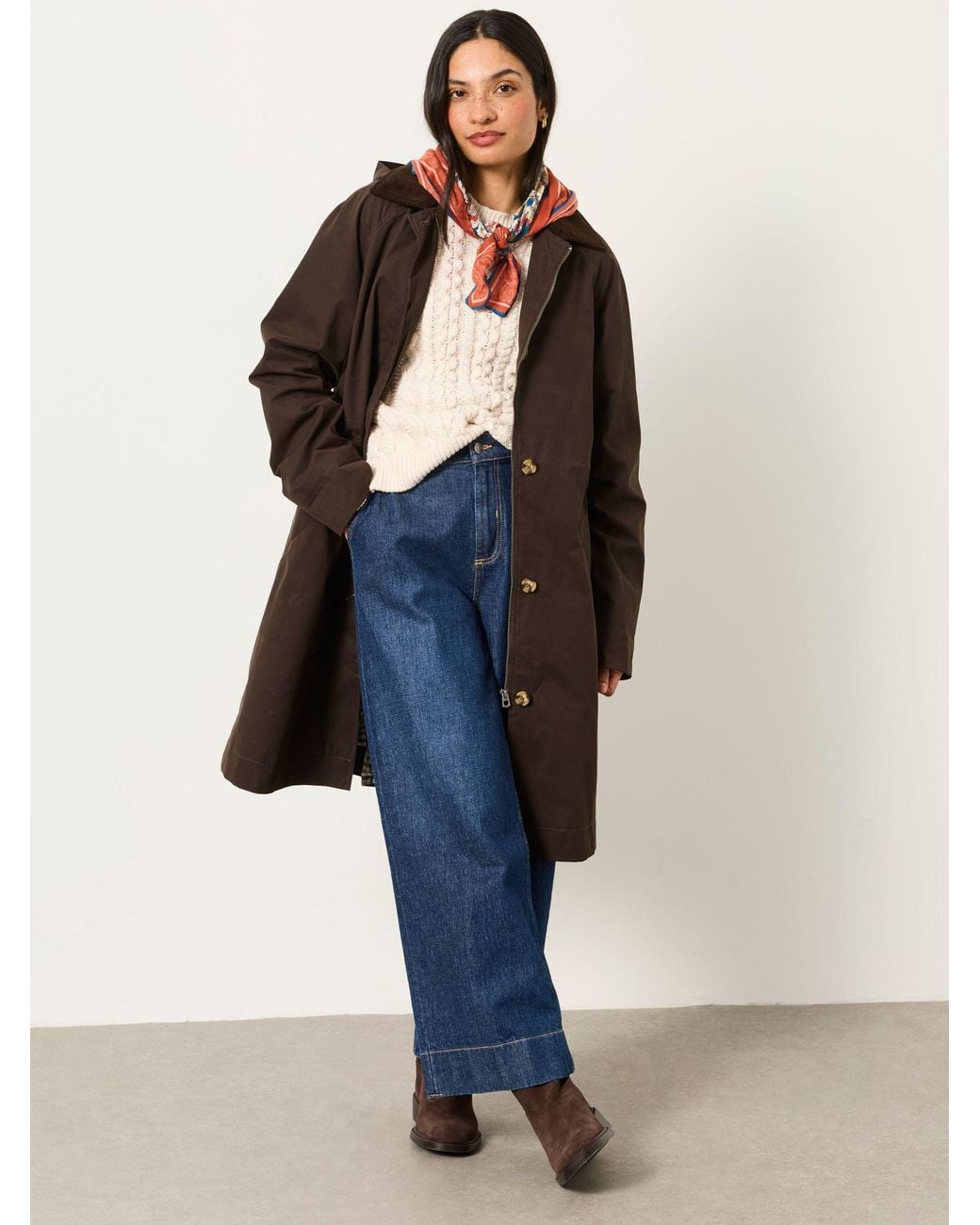 FatFace Blue Polly Petite Coat