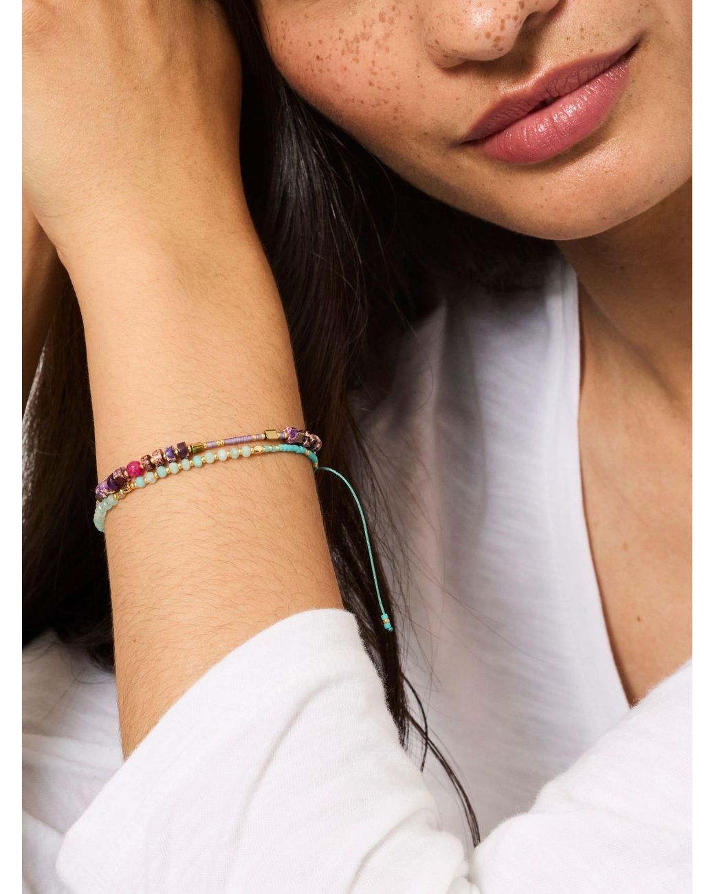 FatFace Blue Fatface 2 Pack Multi Colour Adjustable Bracelet