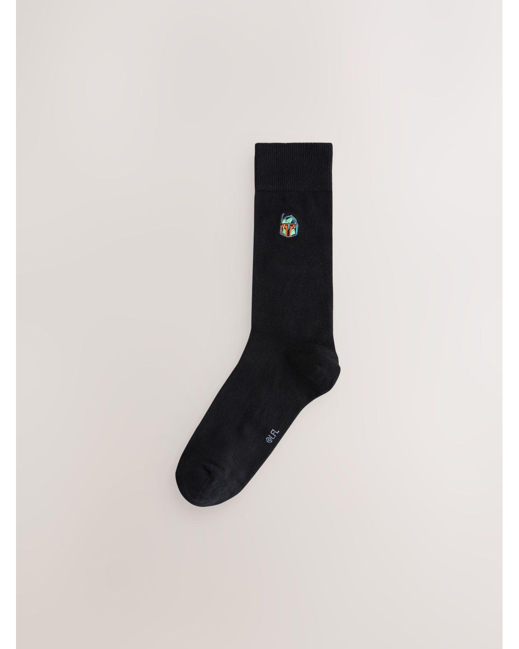 Next Black Embroidered Socks 4 Pack for men