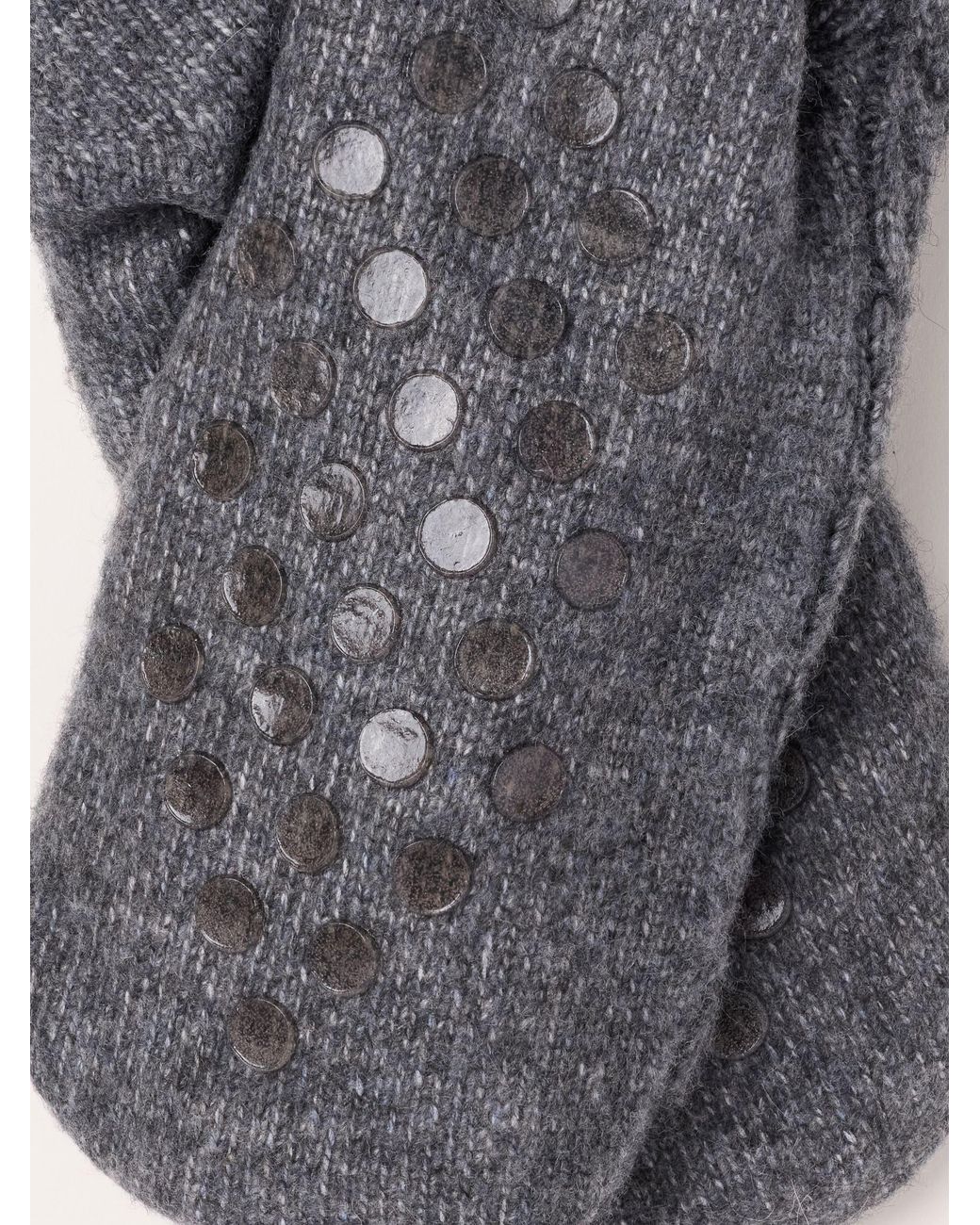 FatFace Gray Fatface Cable Slipper Socks for men