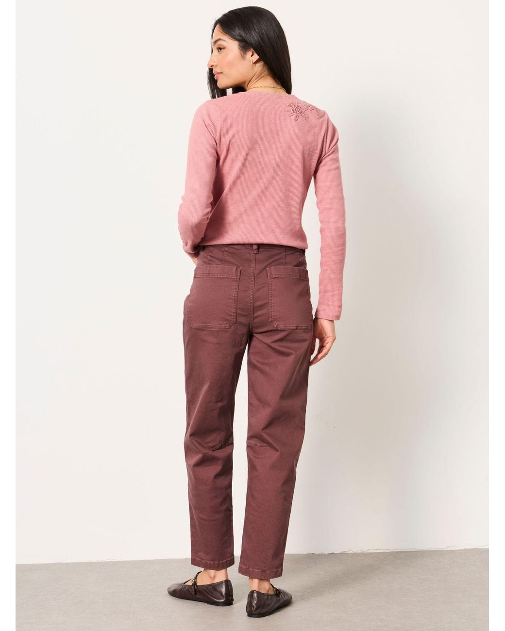 FatFace Pink Bella Chino Tapered Trousers
