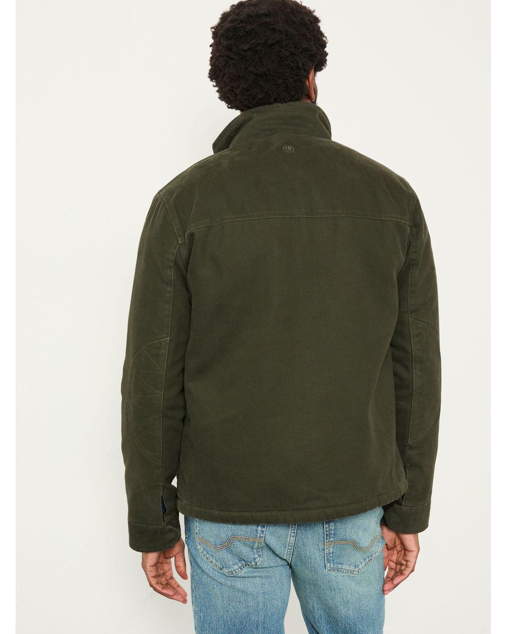 FatFace Blue Wardly Canvas Funnel Neck Jacket for men