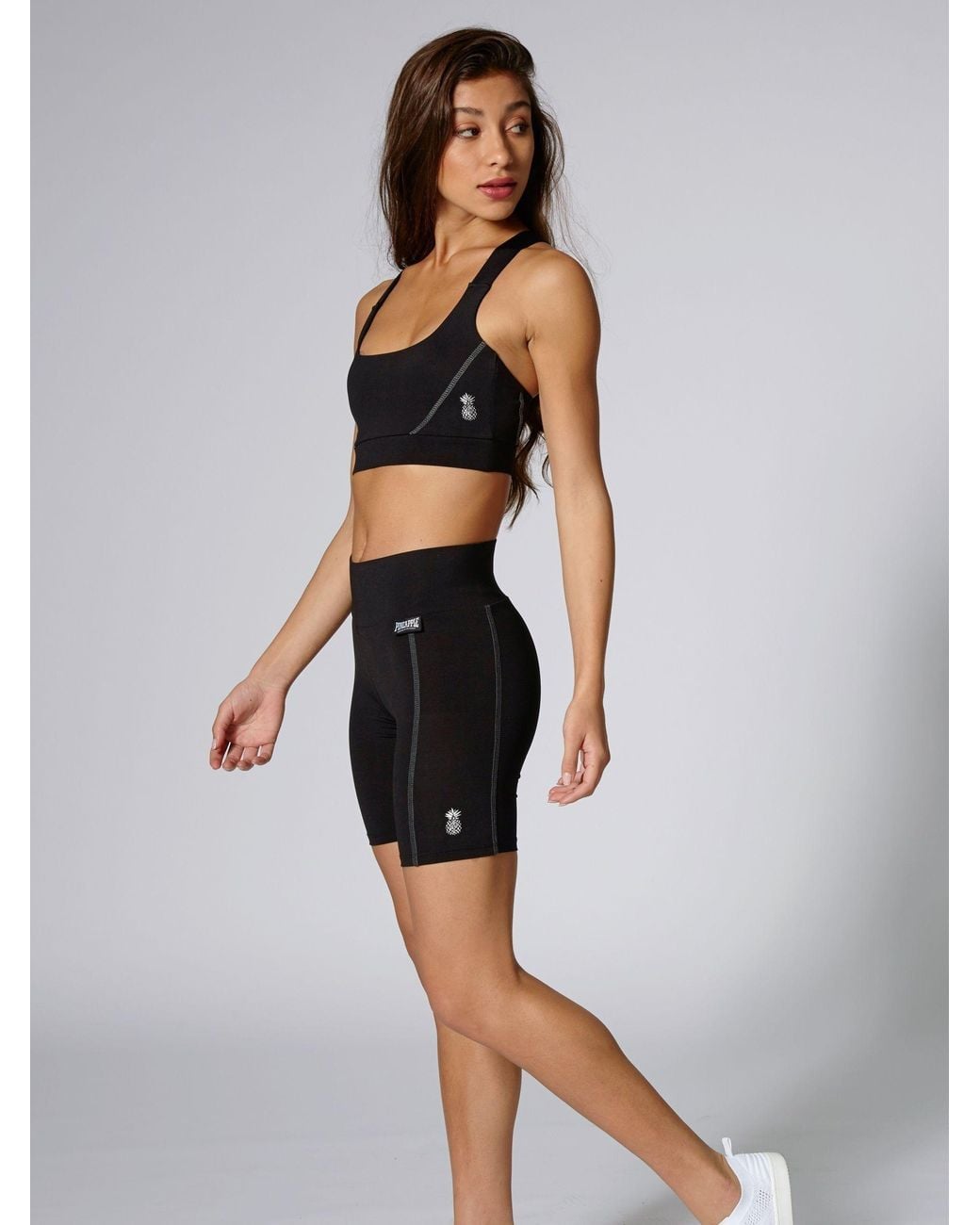Pineapple Black Performance Cycling Shorts
