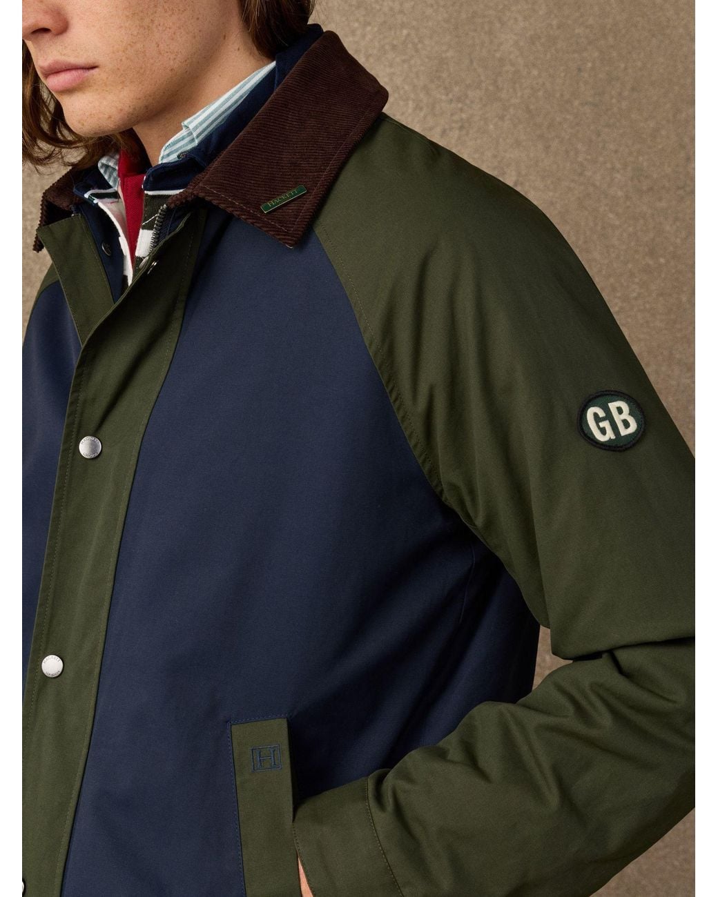 Hackett Blue Branded Weekend Jacket for men
