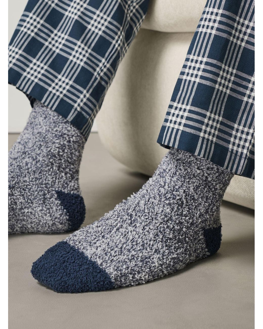 Next Blue Fluffy Socks 2 Pack for men