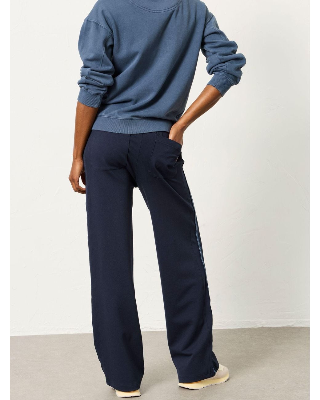 FatFace Blue Ely Ponte Wide Leg Trouser
