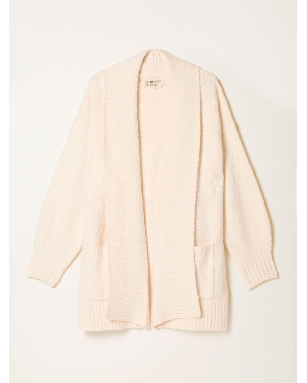 FatFace Natural Knitted Lounge Cardigan