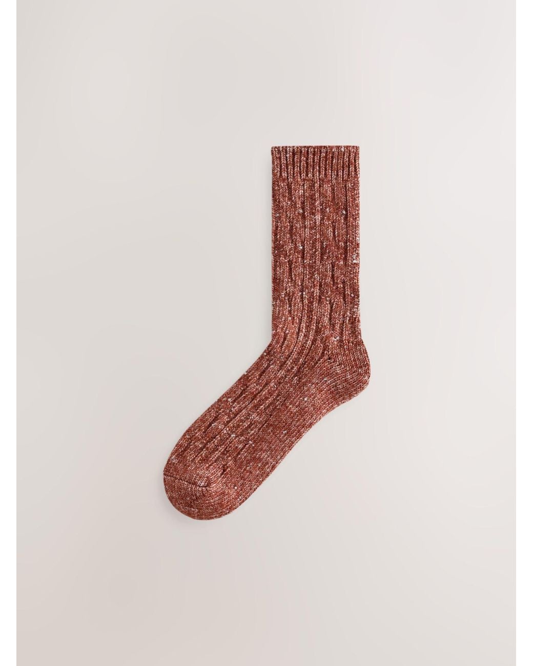 Next Natural Rust/Neutral Sparkle Knitted Ankle Socks 2 Pack