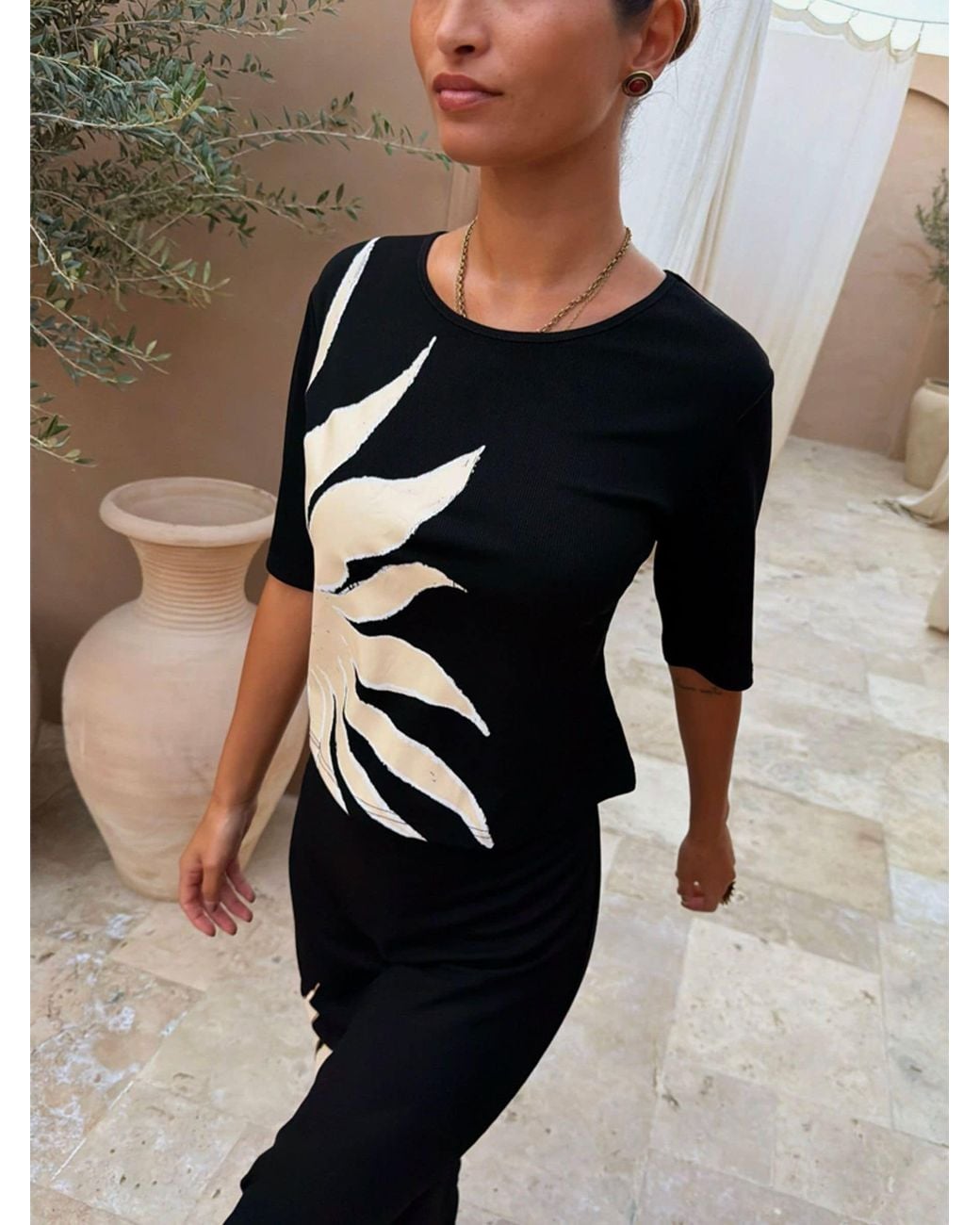 Never Fully Dressed Black Sol Rib Top
