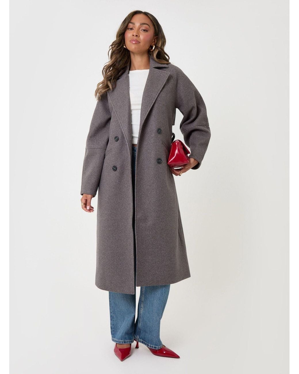 Threadbare Gray Longline Cocoon Coat