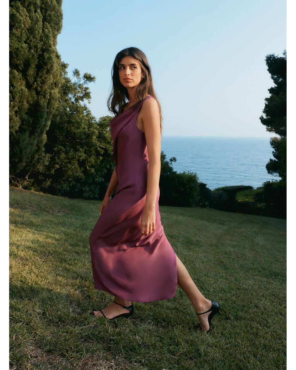 BHOEM Green Drape Midi Dress
