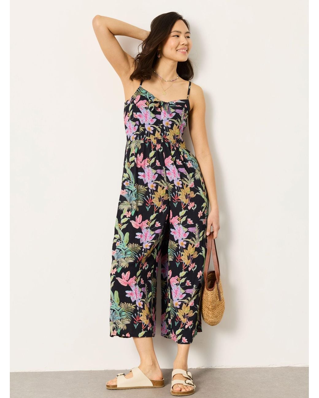FatFace Green Salma Jumpsuit