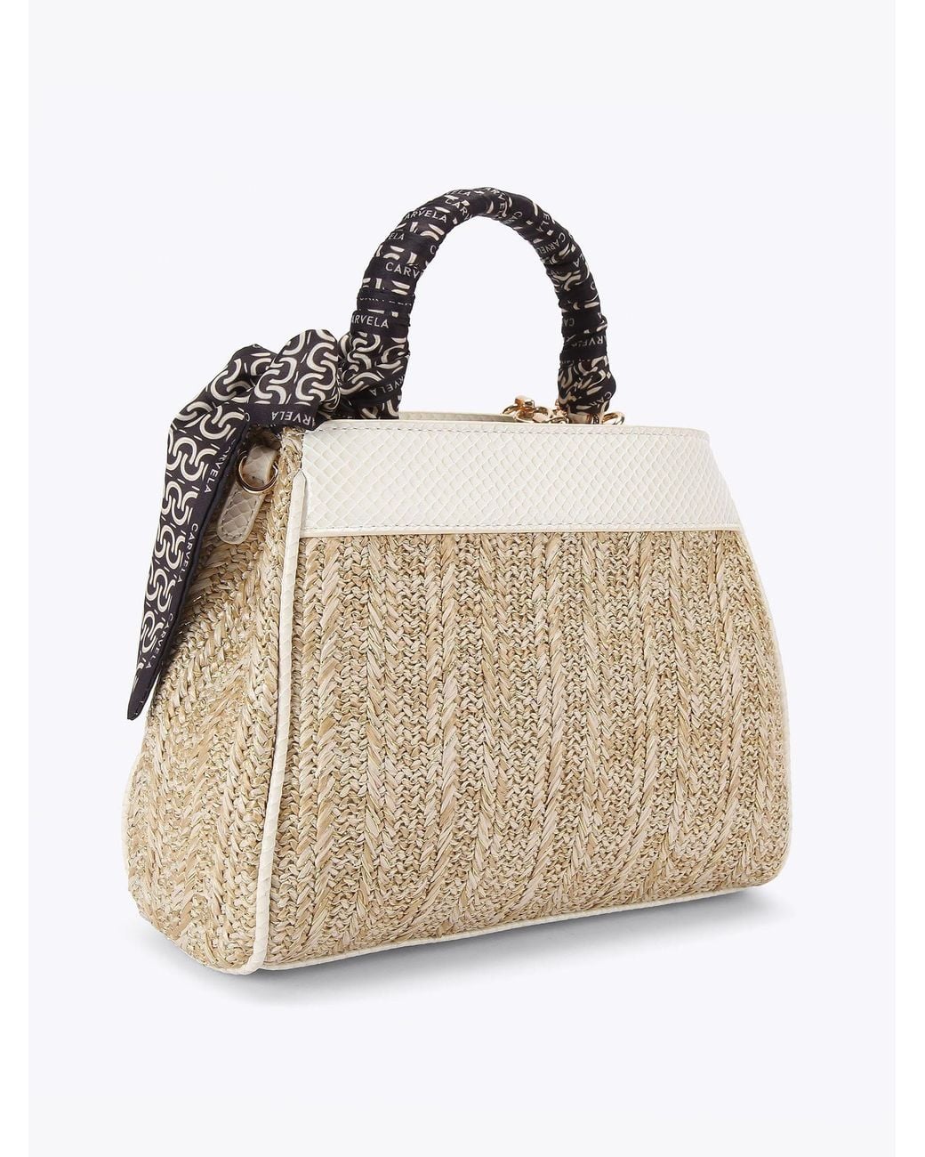 Carvela Kurt Geiger Sorrento Top Handle Bag in Natural | Lyst