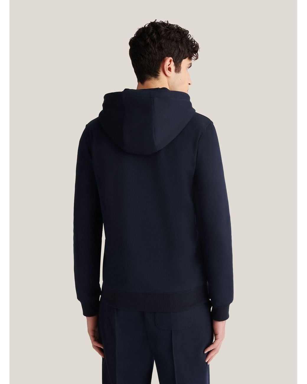 Peckham Rye Blue Full Zip Hooded Jacket for men