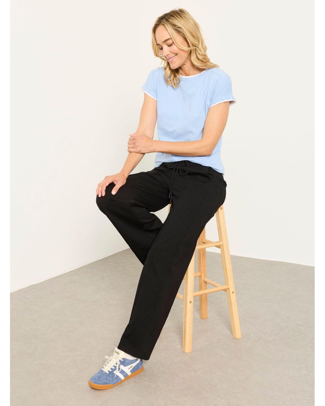 FatFace Black Ely Ponte Trousers