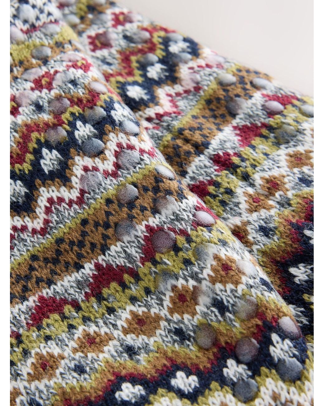 Next Gray Fairisle Slipper Socks With Grippers 1 Pack for men