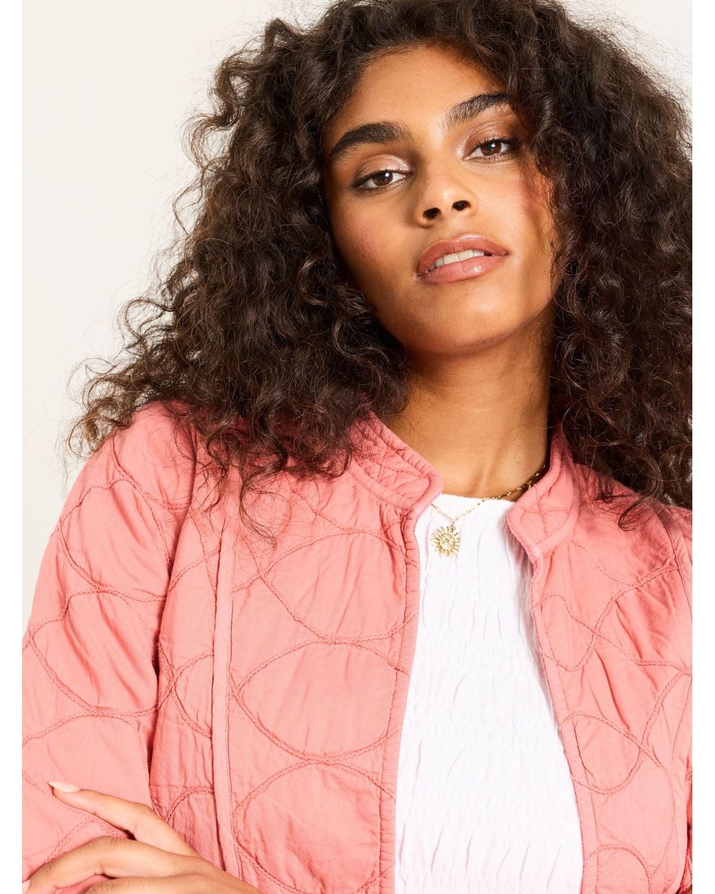 FatFace Pink Fatface Quilted Jacket