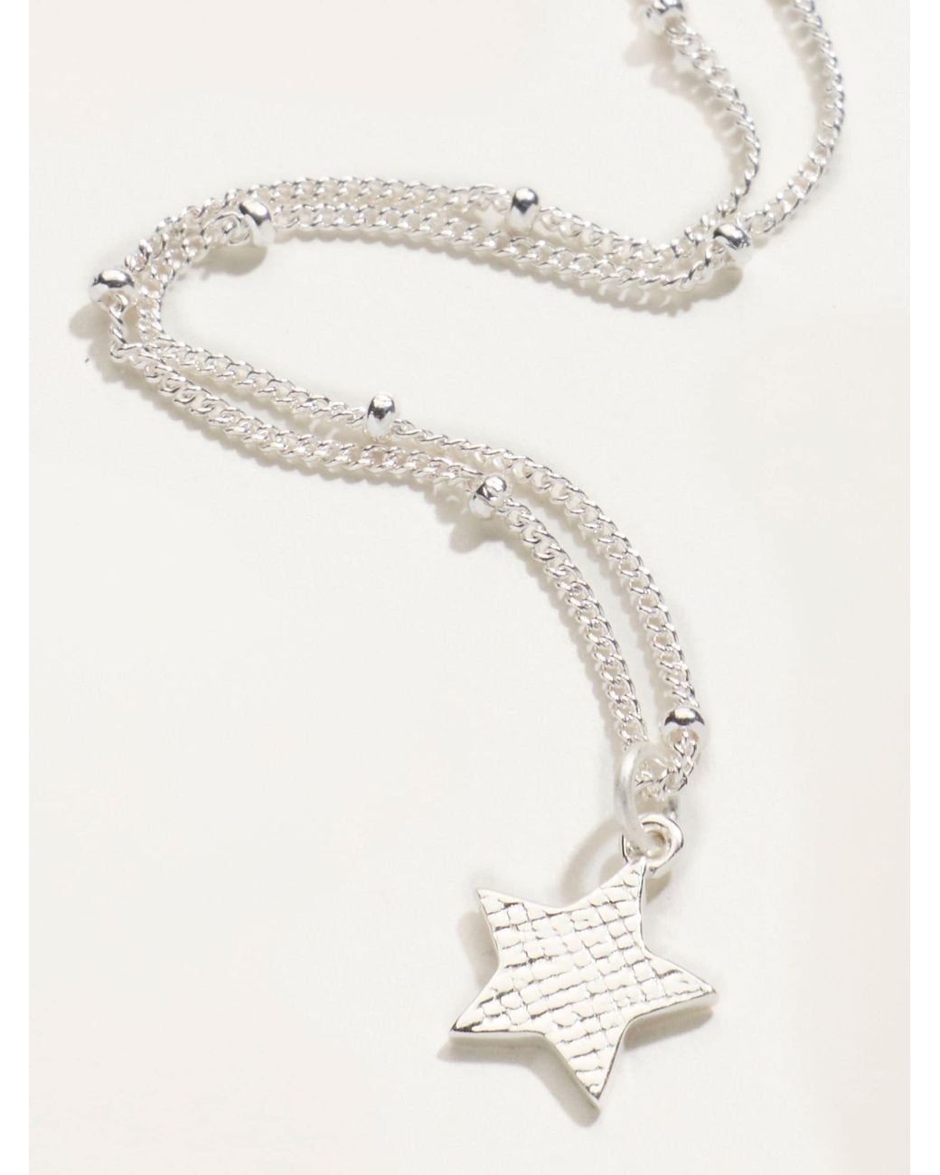 FatFace Natural Fatface Sterling Star Necklace