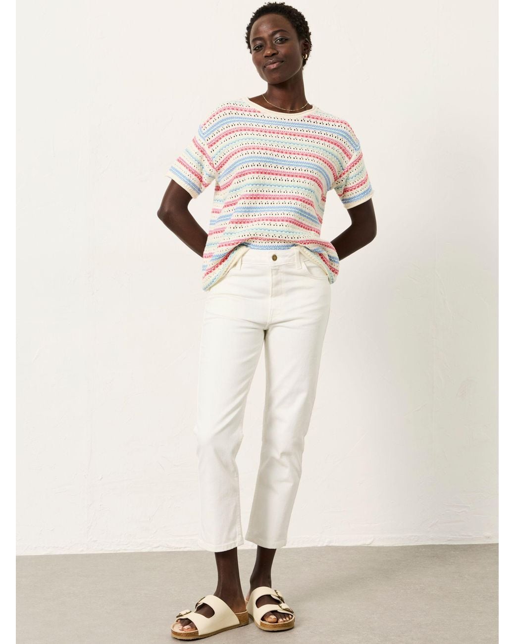 FatFace White Fatface Whitby Slim Capri Jeans