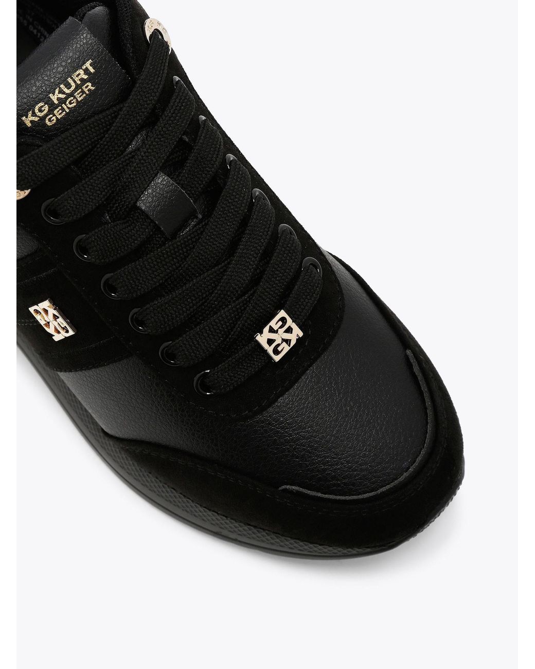 KG by Kurt Geiger Black Lina Lace-Up Trainers