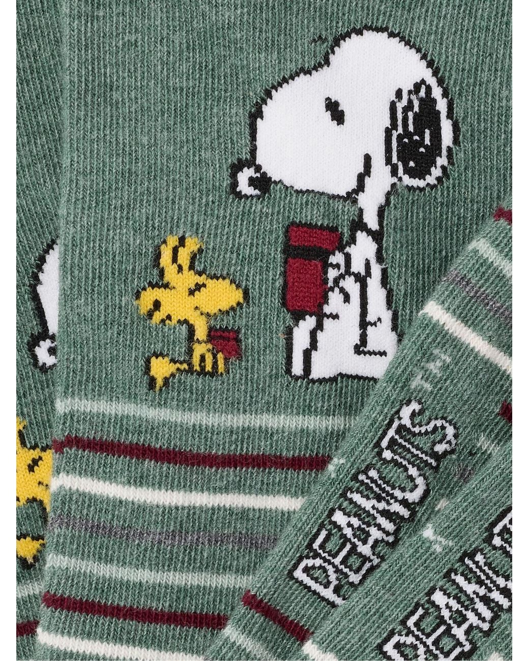 FatFace Green Fatface Multi Colour Snoopy Socks for men