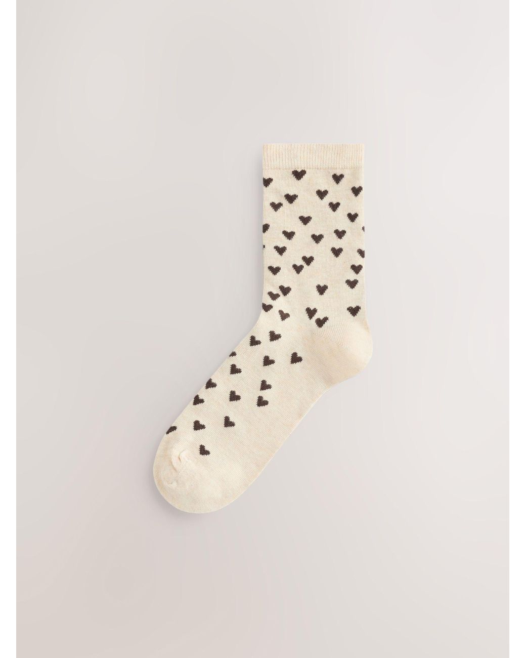 Next Natural Multi Hearts Pattern Ankle Socks 5 Pack