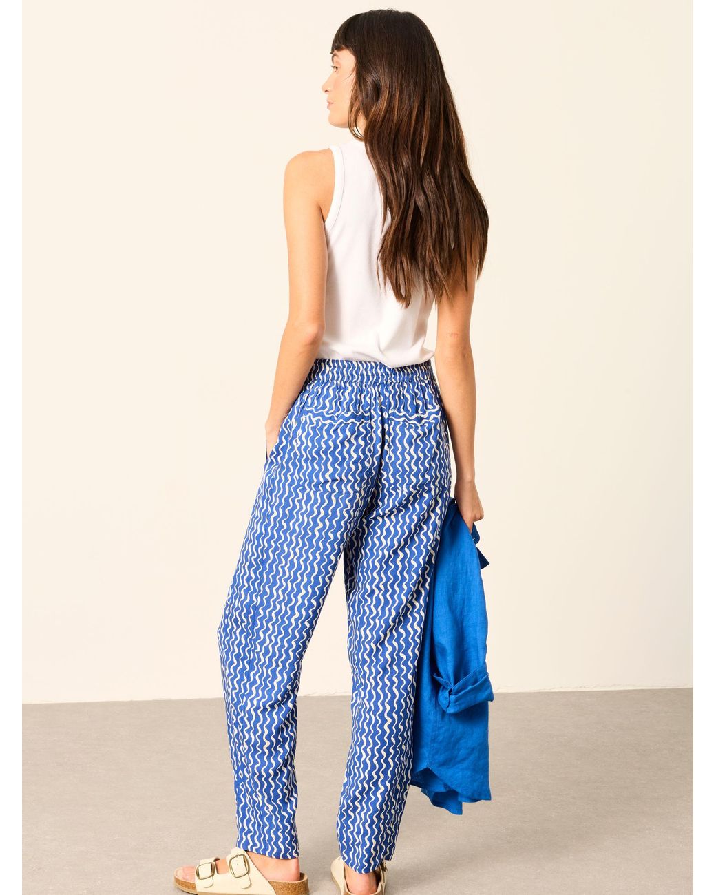 FatFace Blue Tapered Trousers