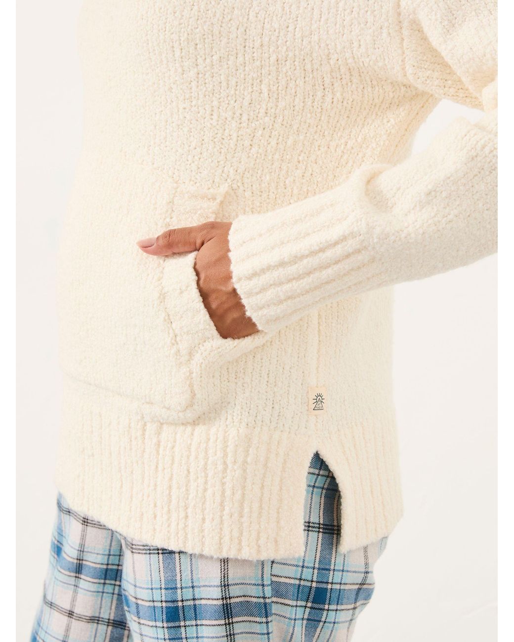 FatFace Natural Knitted Lounge Half Neck Jumper