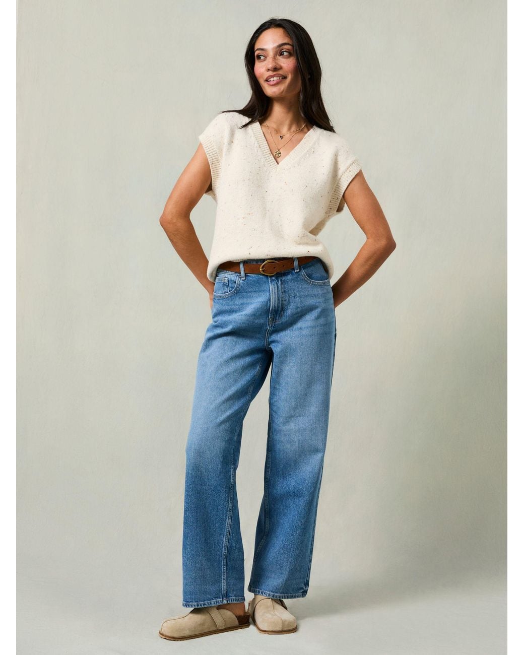 FatFace Blue Filby Relaxed Straight Jeans