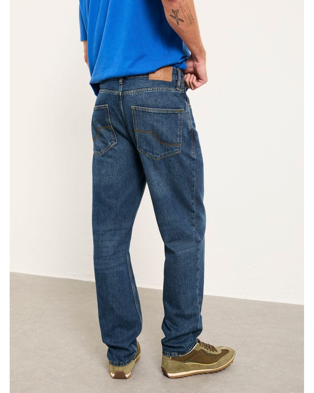 FatFace Blue Tapered Fit Jeans for men