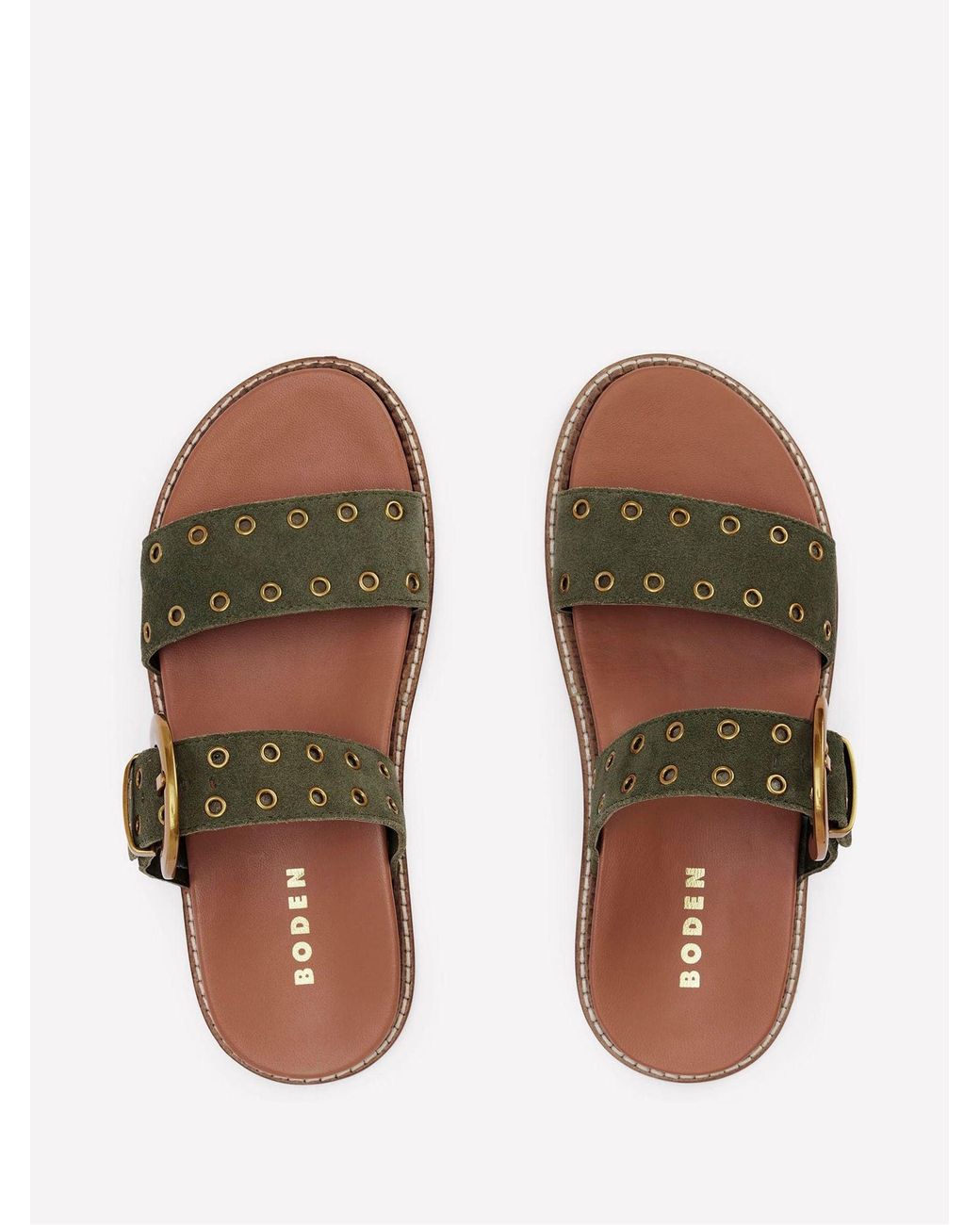 Boden Green Caryl Double Strap Sandals