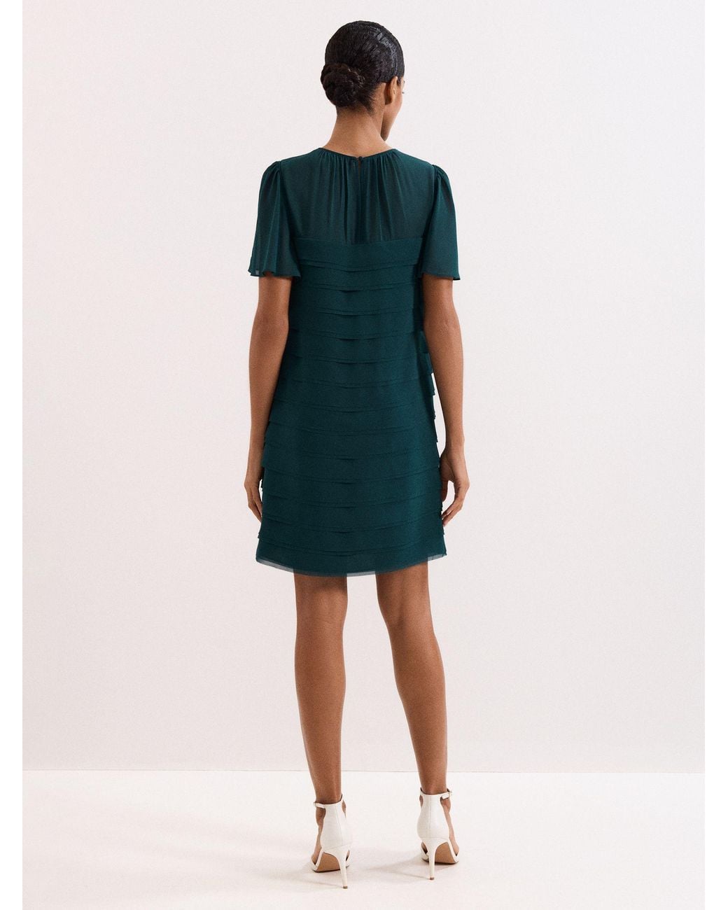 Phase Eight Green Fallon Layered Dress