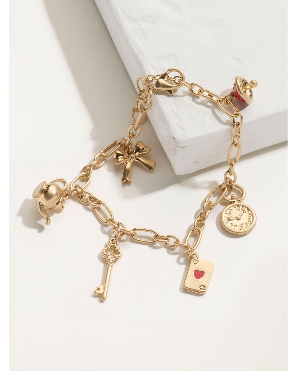 FatFace Natural Fatface V & A Fatface Tone Charm Bracelet