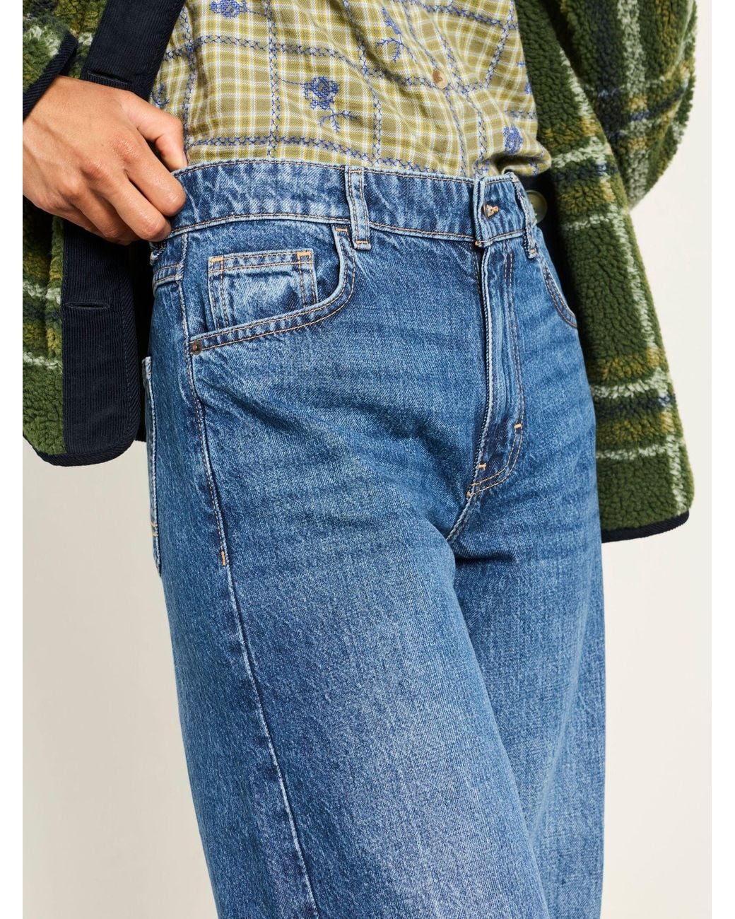 FatFace Blue Fatface Camber Mid Barrel Jeans