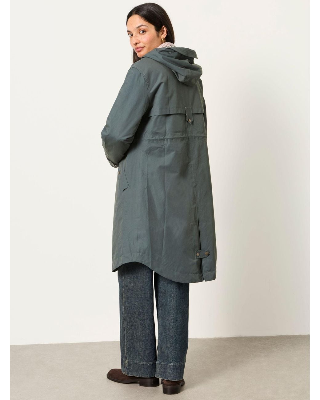 FatFace Blue Inverness Long Raincoat