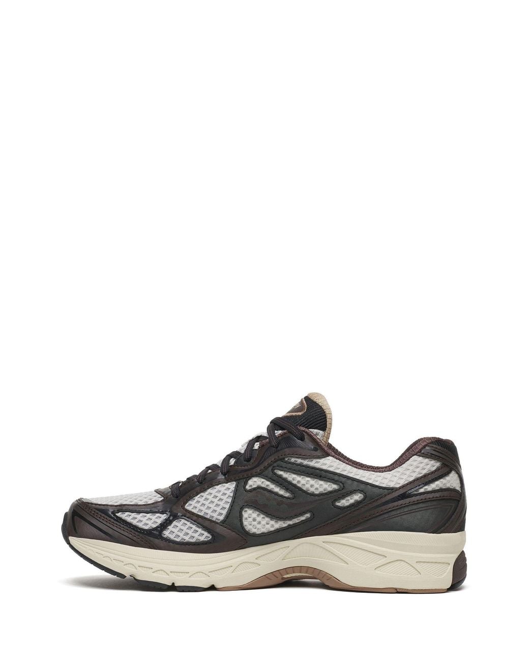 Saucony White Taupe Progrid Guide 7 Trainers