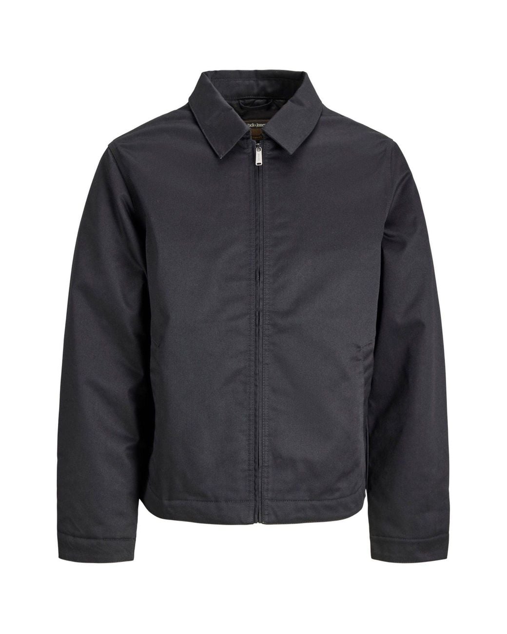 Jack & Jones Black Zip Through Worker Jacket for men