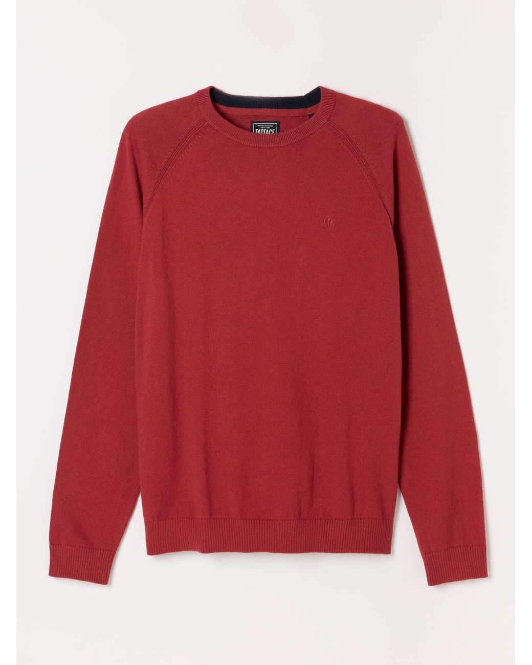 FatFace Red Rye Crew Neck Knitted Jumper for men