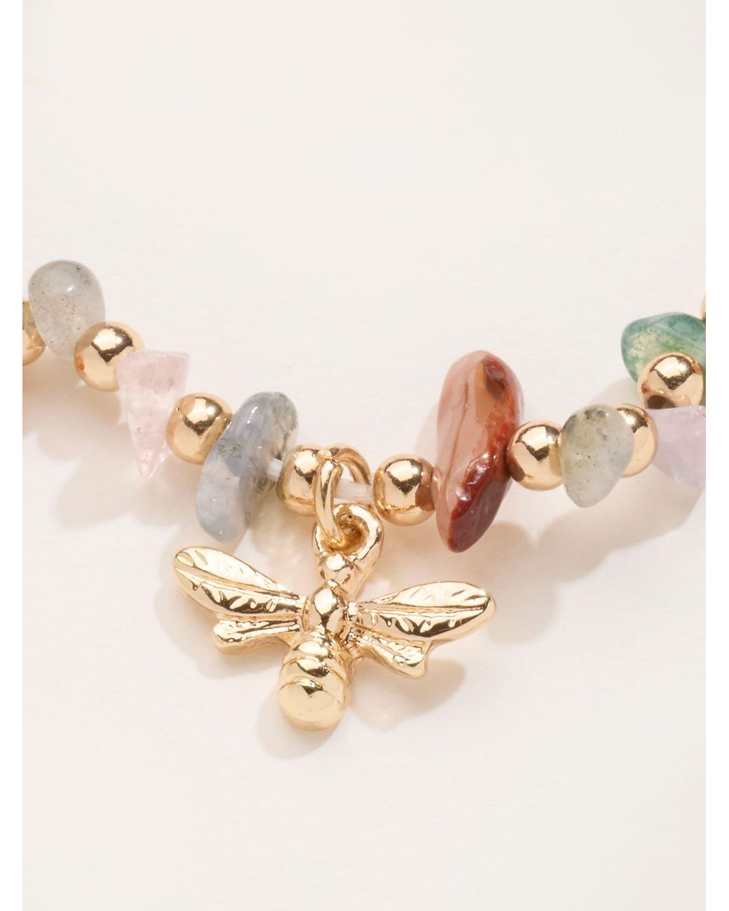 FatFace Green Fatface Multi Colour Bee Bracelet Gift