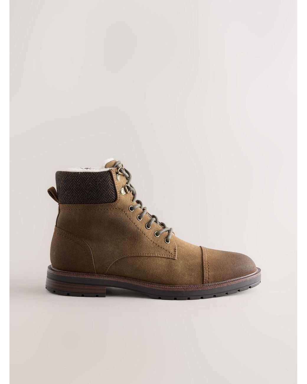 Next Brown Tan Toecap Boots for men