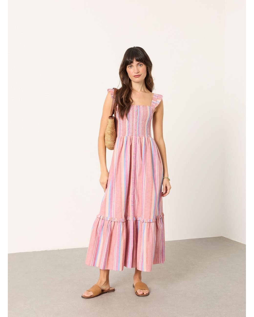 FatFace Pink Eva Midi Dress